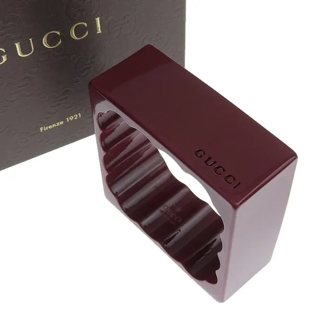 Gucci Wine Red Bangle M Size in Red Resin from LuxUness, photo 2 of 7