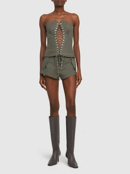 Dion Lee Bustier with laces in 98% Organic Cotton, 2% Elastane, photo 2 of 5 from LUISAVIAROMA