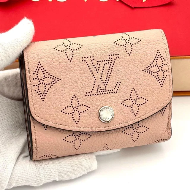 Louis Vuitton Wallet Portefeuille Iris XS Monogram Mahina Pink in Pink from The Reluxe
