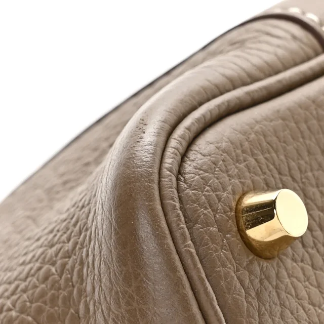 Hermès Taurillon Clemence Picotin Lock 18 PM Etoupe in Taupe Clemence leather from FASHIONPHILE, photo 11 of 13