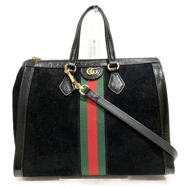 Gucci Ophidia Sherry Line Handbag Suede Leather in Suede from The Reluxe