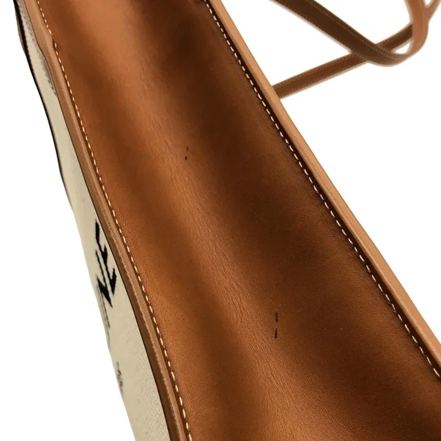 Small Vertical CELINE 192082BNZ Bag in 02NT/NATURAL+TAN cotton canvas/calf from KOMEHYO, photo 4 of 7