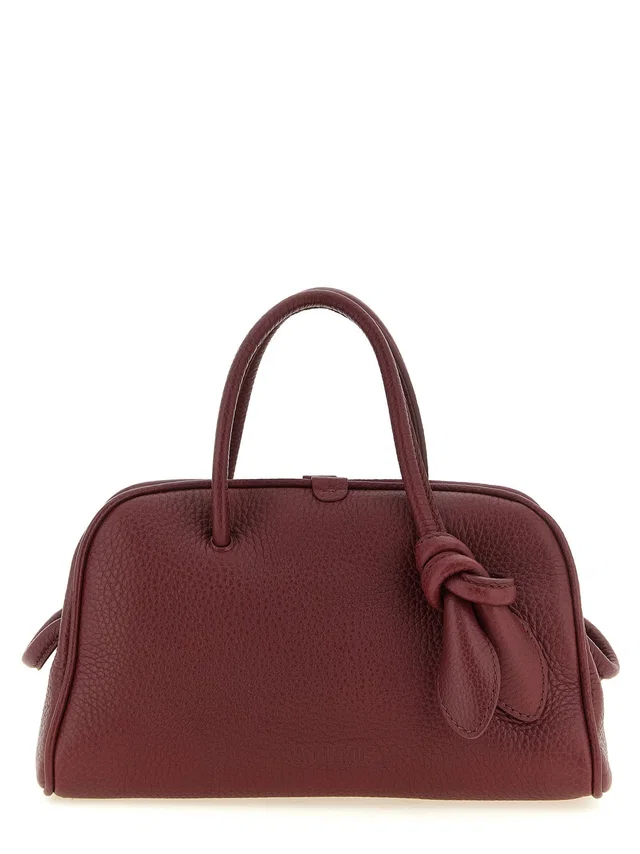 Jacquemus Top Handle Bag — Burgundy in Burgundy Calfskin from HEWI