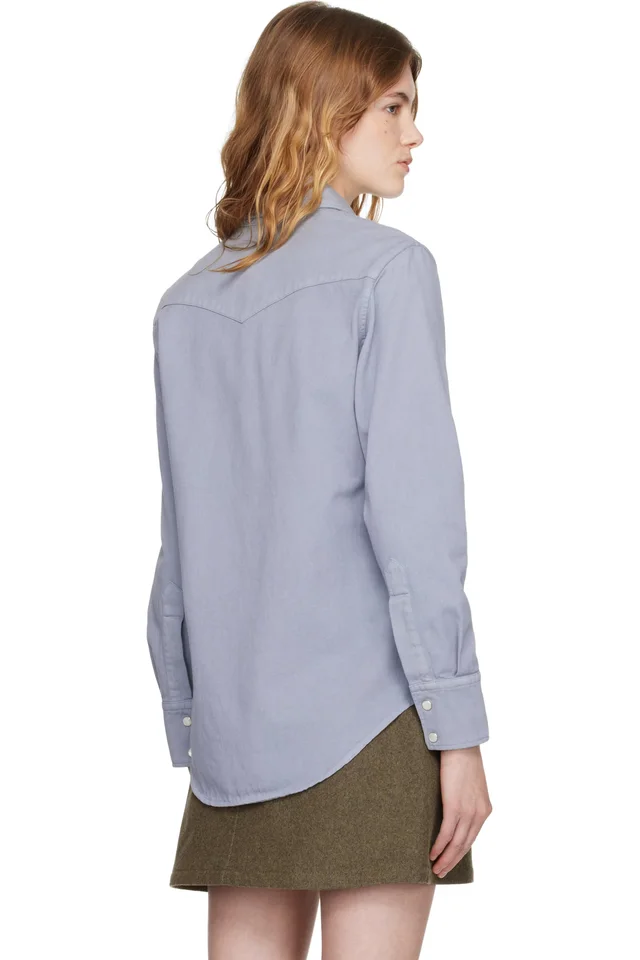 A.P.C. Blue Western Shirt, photo 3 of 4 from SSENSE