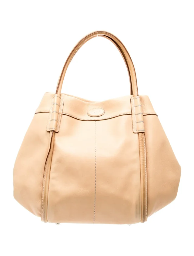 Tod's Leather Tote in orange Leather from The RealReal