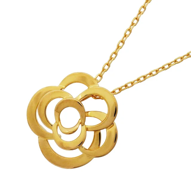 Chanel Necklace Camellia 18K Yellow Gold in Yellow from The Reluxe