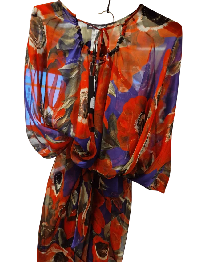 Dolce & Gabbana Dress purple And Red Floral Design in Red from Luxury Promise