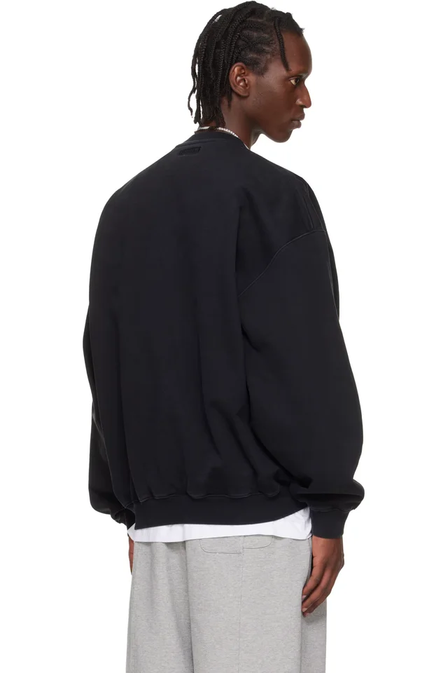 VETEMENTS Black 'Paris' Embroidered Sweatshirt, photo 3 of 4 from SSENSE