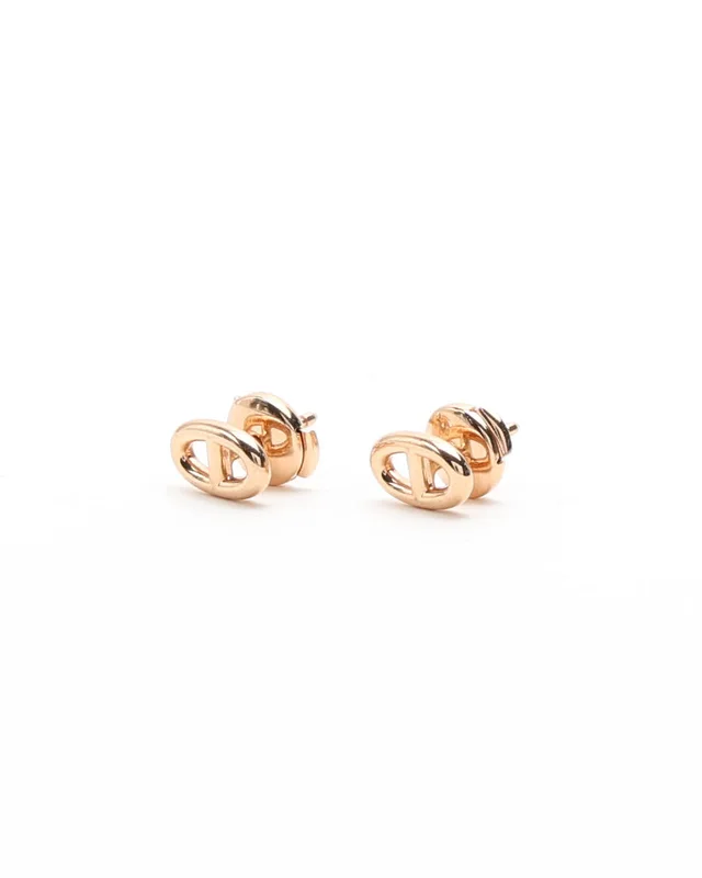Hermès Chaîne d'Ancre 18kt Pink Gold Earrings in Pink from A Retro Tale, photo 2 of 3