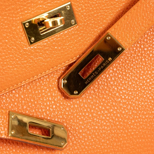 Hermès Kelly 32 Orange Togo GHW in Orange Togo leather from Labellov, photo 8 of 18