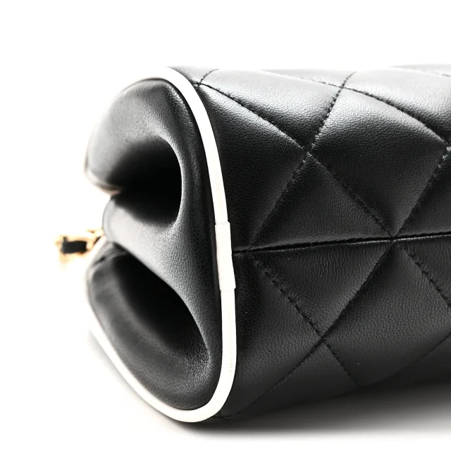 Chanel Quilted Clutch in Black Lambskin from FASHIONPHILE, photo 9 of 11