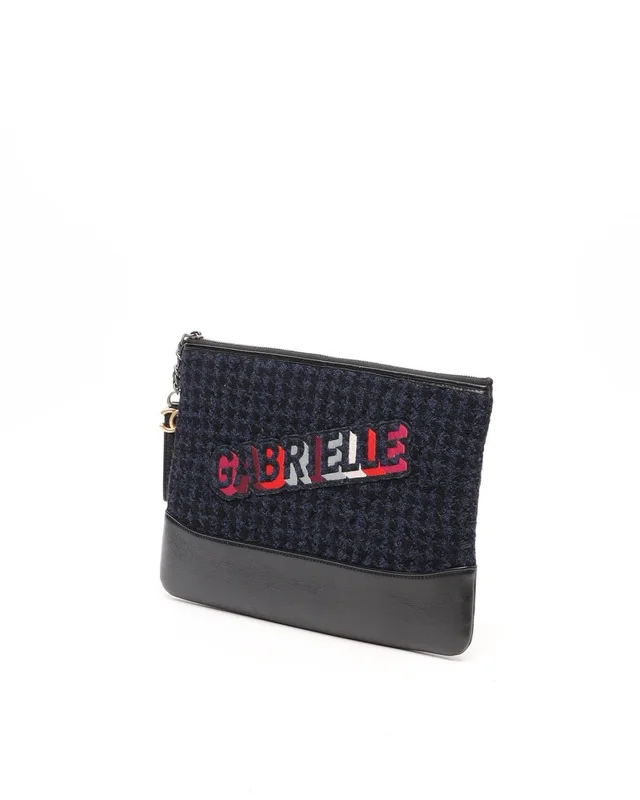 Chanel Gabrielle Quilted Tweed Clutch Bag in Tweed from A Retro Tale, photo 2 of 12