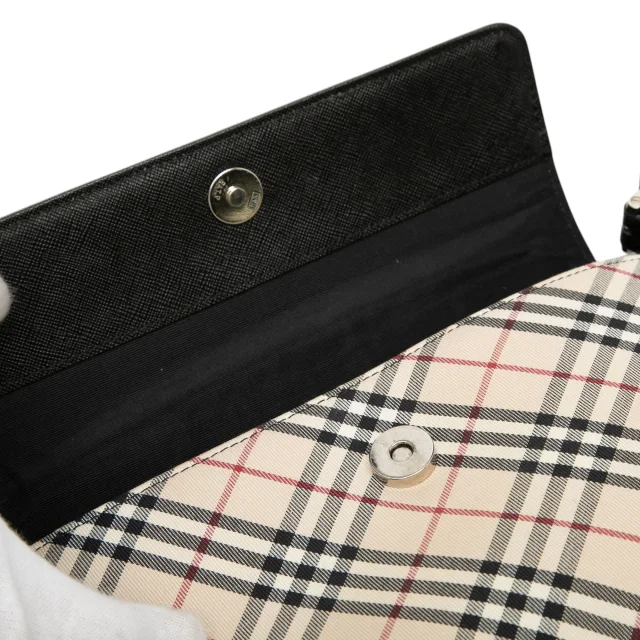 Beige Burberry Nova Check Canvas Crossbody in Beige Canvas from Designer Revival, photo 7 of 9