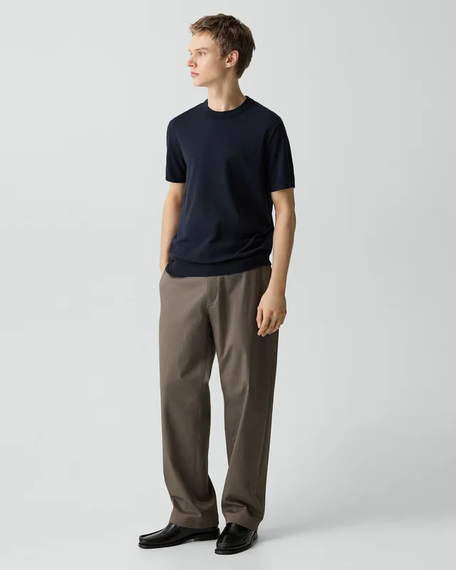 Theory Soris Tee in Light Bilen in DARK ECLIPSE 62% Viscose, 38% Polyester; Exclusive Of Elastic, photo 5 of 12 from Theory