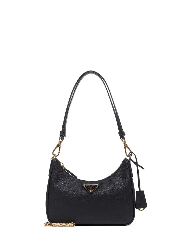 Prada Shoulder Bag — Black Calf Leather in Black Calfskin from HEWI