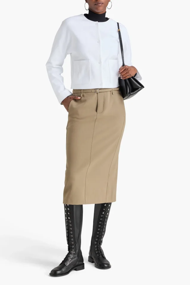 Vince. Cotton-Blend Gabardine Jacket in White, photo 2 of 4 from THE OUTNET