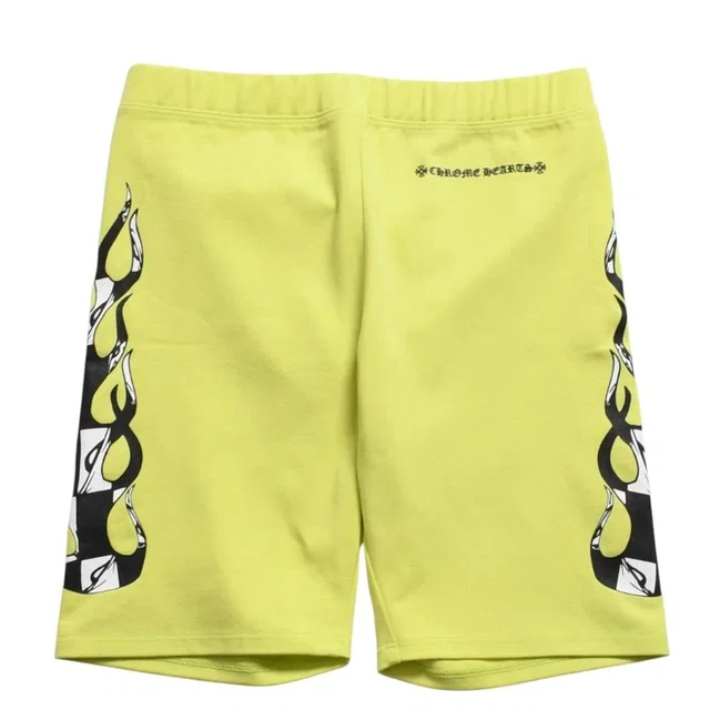 Chrome Hearts Matty Boy Link Biker Shorts Lime Green Cotton in Green from The Reluxe