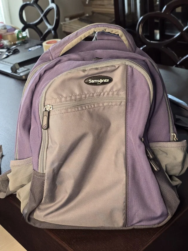 Samsonite Purple And Gray Men's Backpack in purple|gray from Poshmark