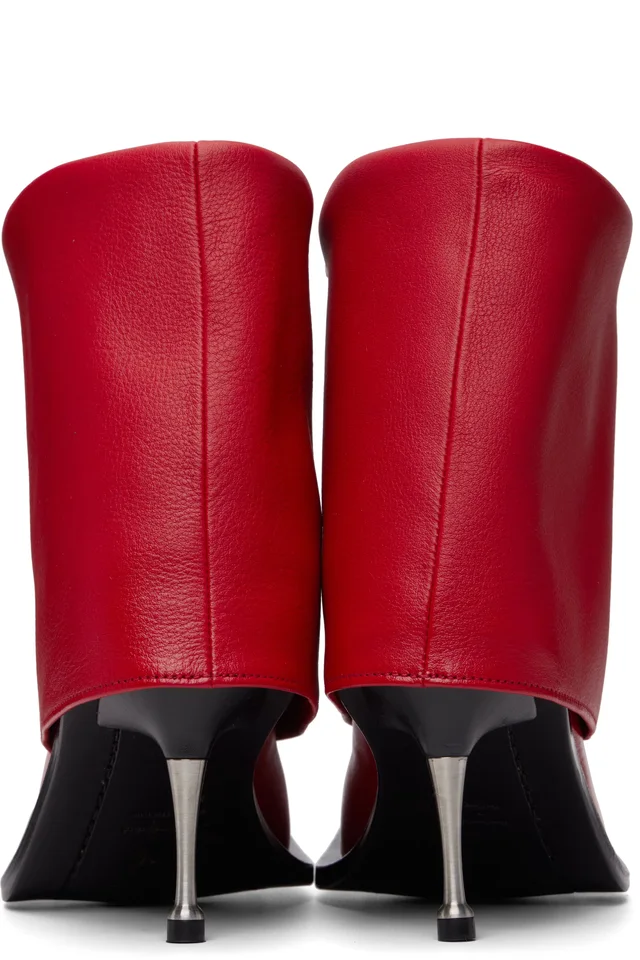 FIDAN NOVRUZOVA Red Iman Stiletto Heel Boots, photo 2 of 3 from SSENSE