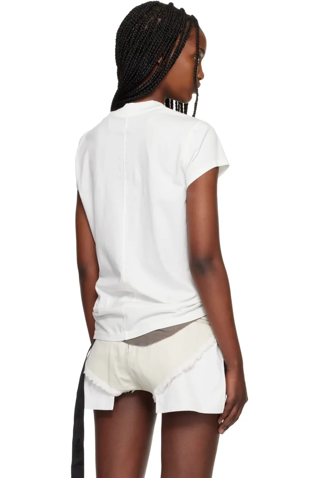Rick Owens DRKSHDW White Temple Small Level T-shirt, photo 3 of 4 from SSENSE