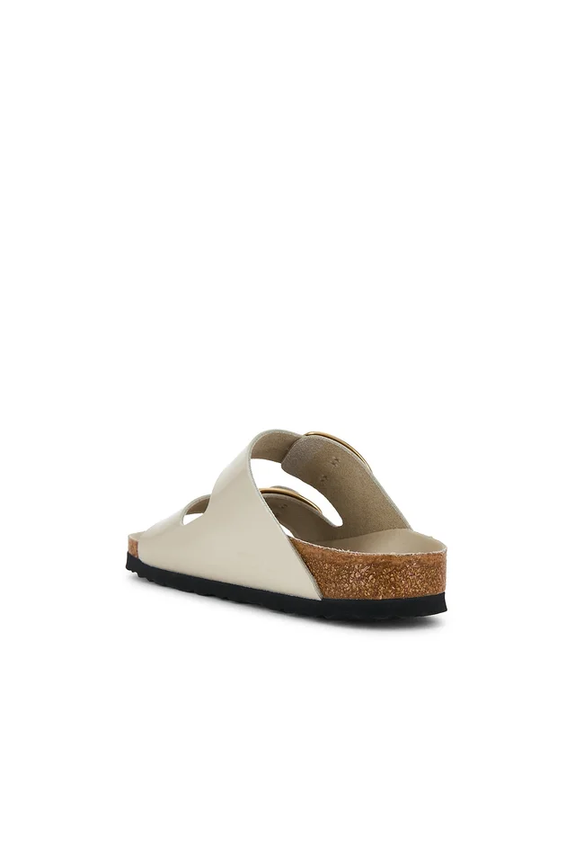 BIRKENSTOCK Arizona Big Buckle High Shine Sandal in Oyster, photo 3 of 5 from REVOLVE (Canada)