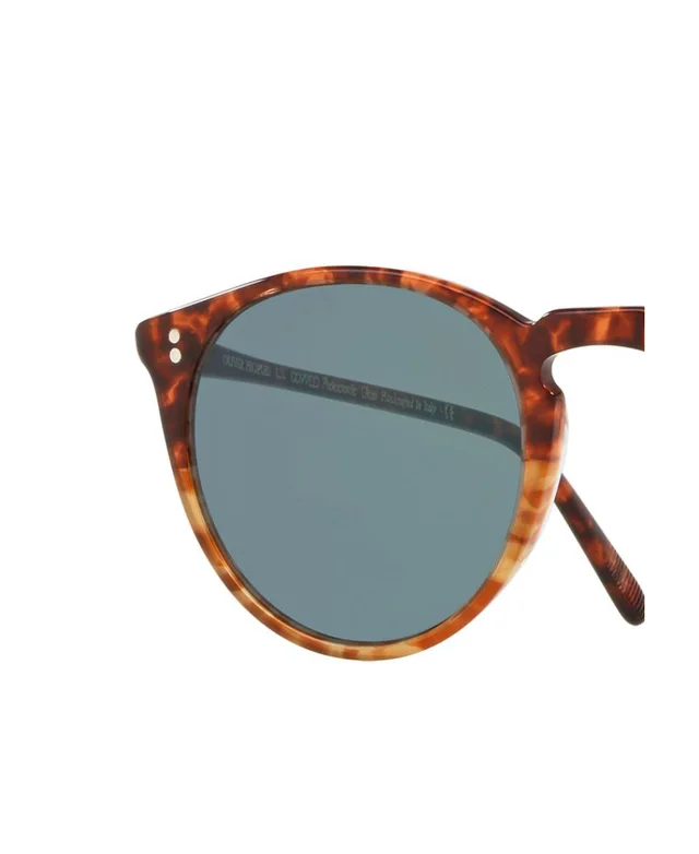 Oliver Peoples Round sunglasses in Acetate Size: Measurements: Lens diameter: 4.8cm, bridge width: 2.2cm, temple length: 14.5cm Description: Tortoiseshell round sunglasses, blue…, photo 3 of 3 from SENSER