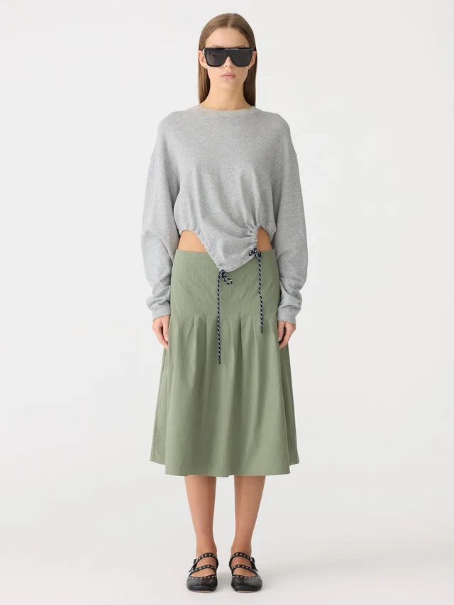 Bassike Crushed Cotton Pleated Skirt from bassike, photo 1 of 1