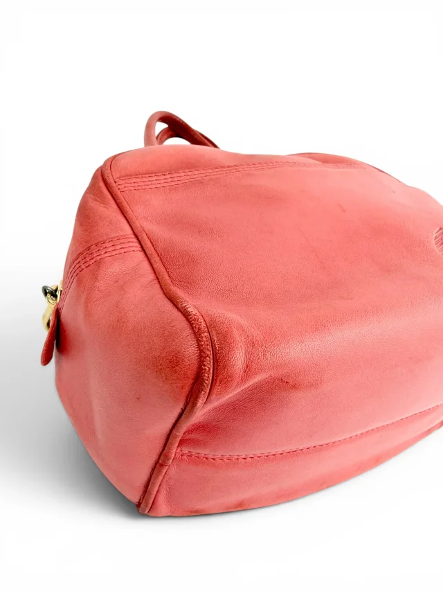 Loewe Pink Leather Anagram Small Handle Bag in Pink Leather from Season 2 Consign, photo 10 of 14