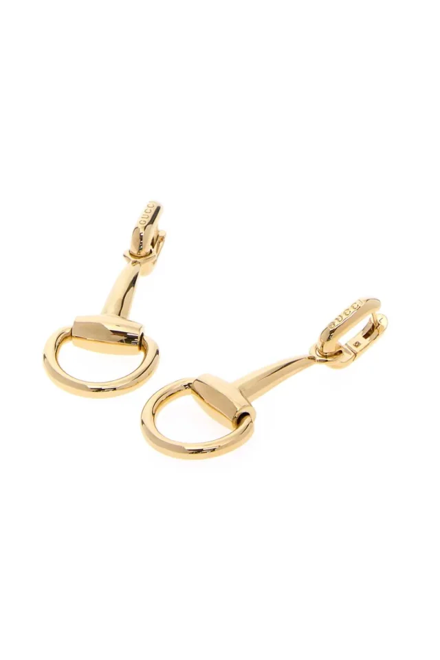 Gucci Metal Horsebit Earrings in Gold from HEWI, photo 2 of 2