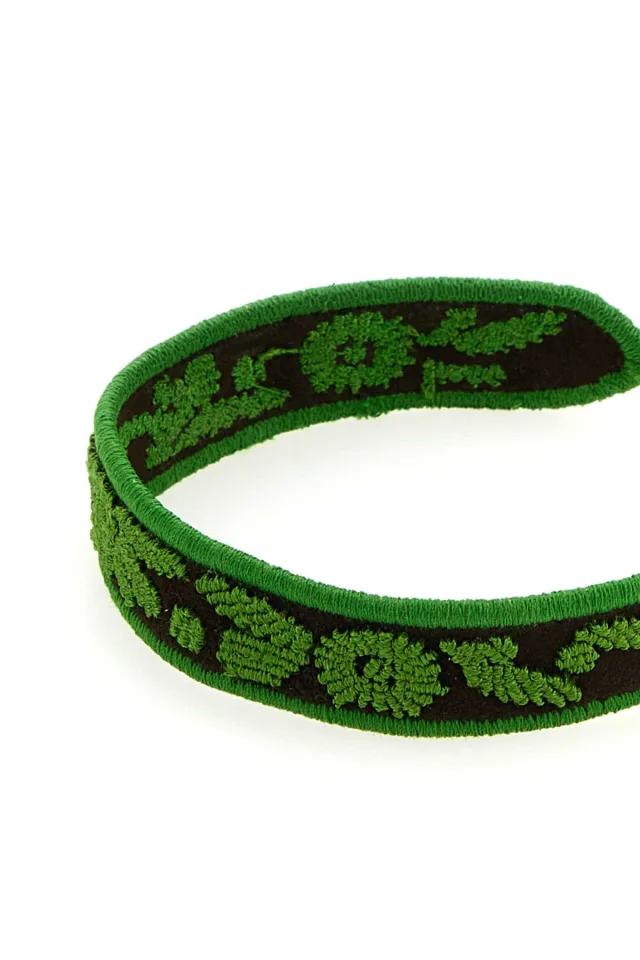 Prada Jewelry Bracelet — Green Vitello Bracelets in Green Suede from HEWI, photo 2 of 3