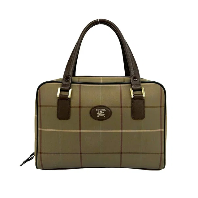 Burberry Canvas Leather Boston Bag in Canvas from LuxUness