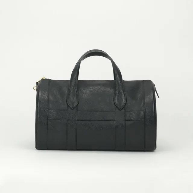 Hermès All Day Boston Bag Ardennes Noir Black Gold in Black from The Reluxe