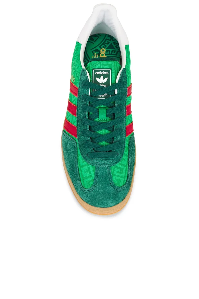 adidas Originals Gazelle Indoor Sneaker in Green, Better Scarlet, & Collegiategreen, photo 4 of 6 from REVOLVE (Canada)