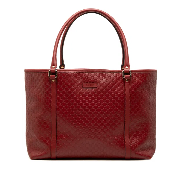 Red Gucci Microguccissima Joy Tote in Red Leather from Designer Revival
