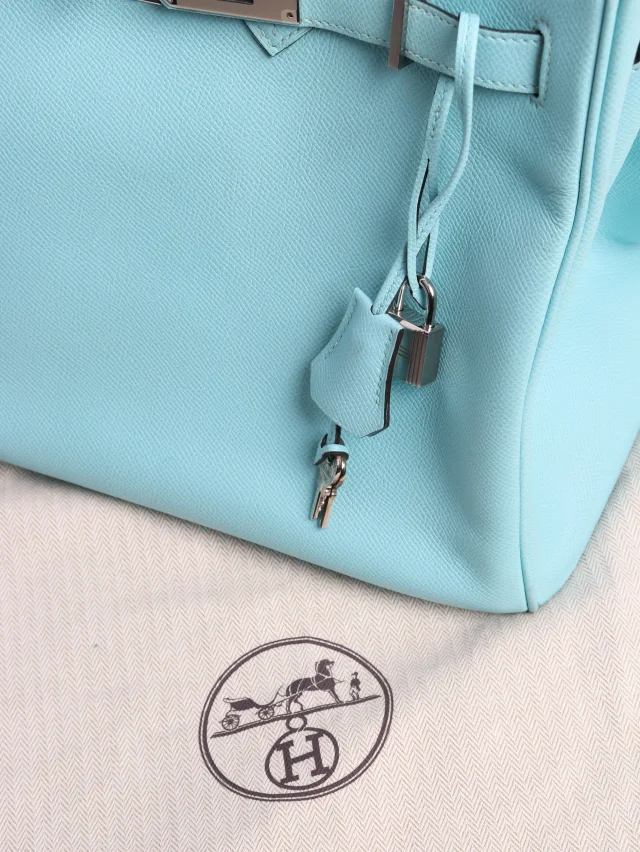 Hermès Atol blue birkin 35 in epson in Blue Leather from Sign of the Times, photo 8 of 9