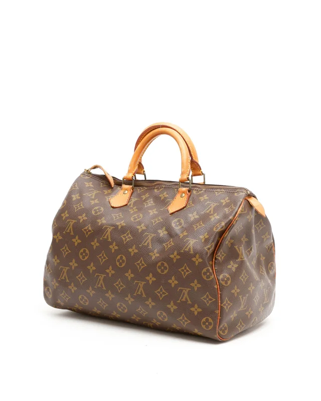 Louis Vuitton Monogram Speedy 35 Bag in Denim from A Retro Tale, photo 3 of 9