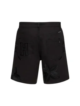 Honor the Gift Shorts with floral embroidery in 100% Cotton, photo 4 of 4 from LUISAVIAROMA