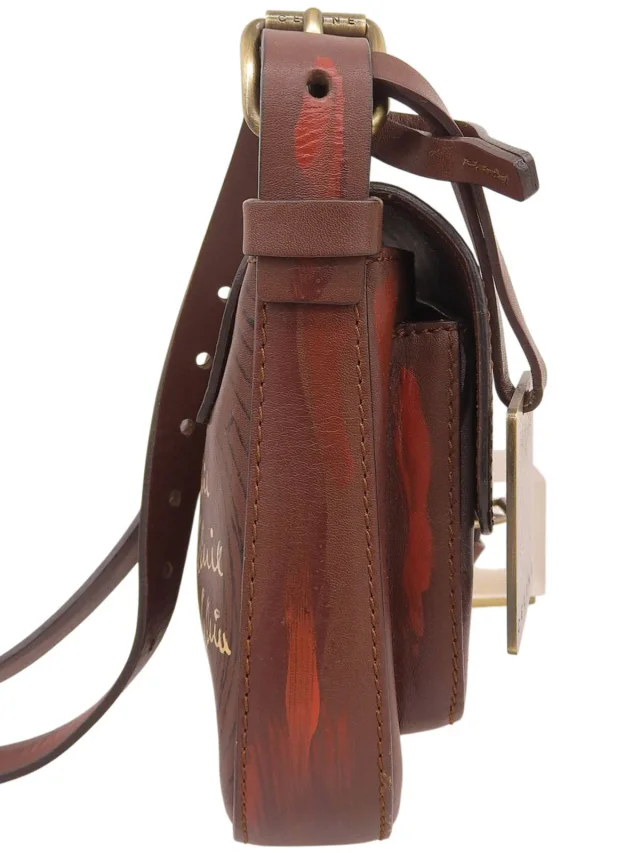 Celine Hand-painted shoulder bag Brown/Multicolor from VINTAGE QOO TOKYO, photo 3 of 10
