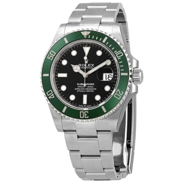 Rolex Submariner Automatic Chronometer Black Dial Mens Watch 126610LV in silver|green|black|gray Ceramic from Jomashop.com