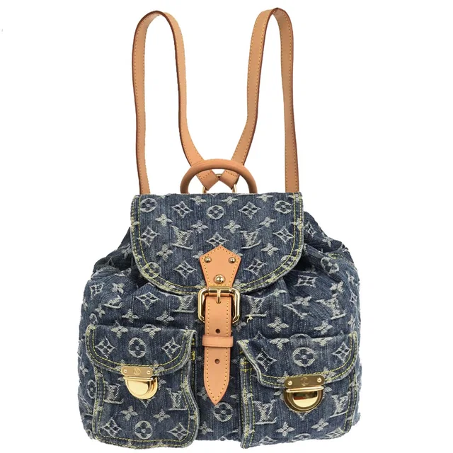 Louis Vuitton 2006 Blue Monogram Denim Sac a Dos GM Backpack M95056 in Blue Denim from AMORE Vintage Tokyo