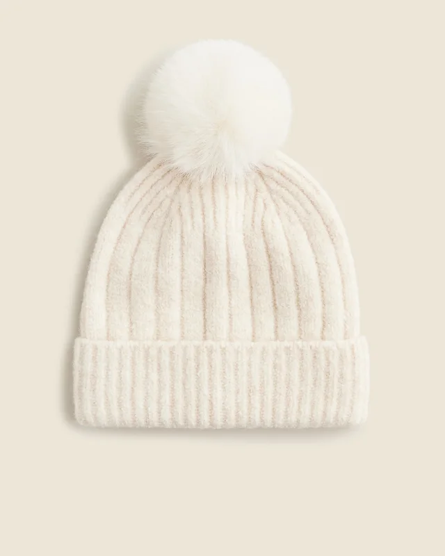 J.Crew Ribbed pom-pom beanie in Supersoft yarn from J.Crew (Canada), photo 1 of 1