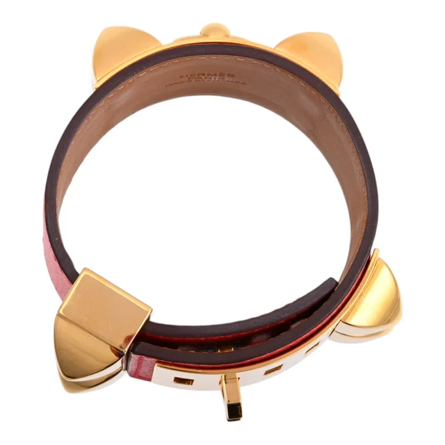 Hermès Collier de Chien bracelet, Rose Jaipur, 2015 in Pink Epsom leather from VINTAGE QOO TOKYO, photo 2 of 2