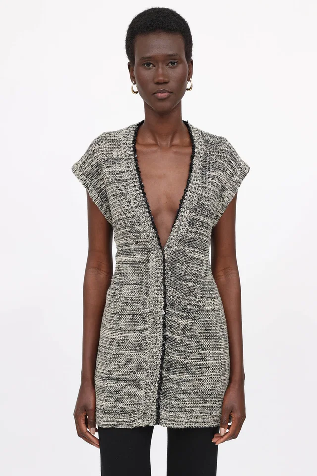 Brunello Cucinelli Knit Sequin Vest in Silk from VSP Consignment