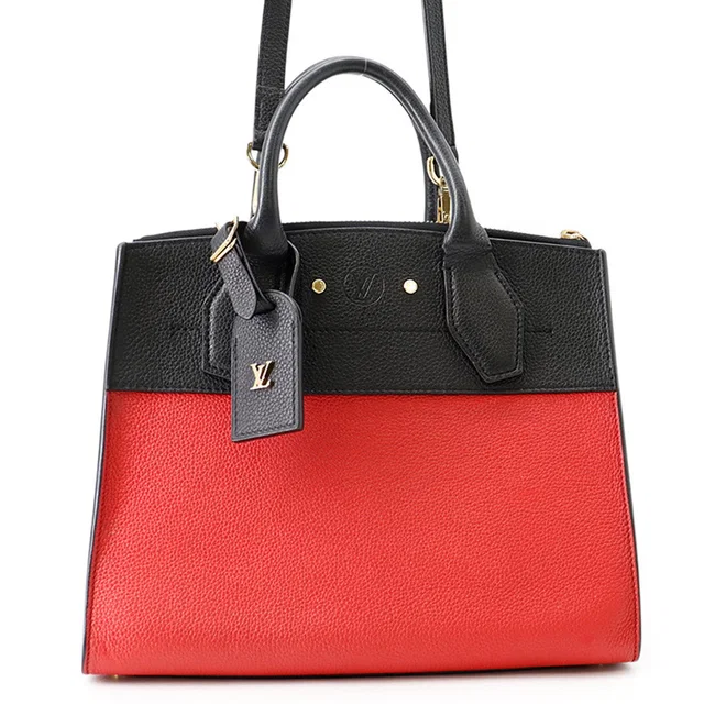 Louis Vuitton City Steamer Noir/RougeM54868 Leather Size PM in Black Leather from GALLERY RARE