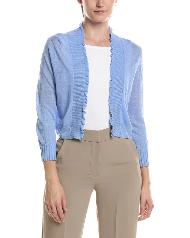 NIC+ZOE Petite Linen-Blend Featherknit Cardigan, image 1 of 1 from Gilt