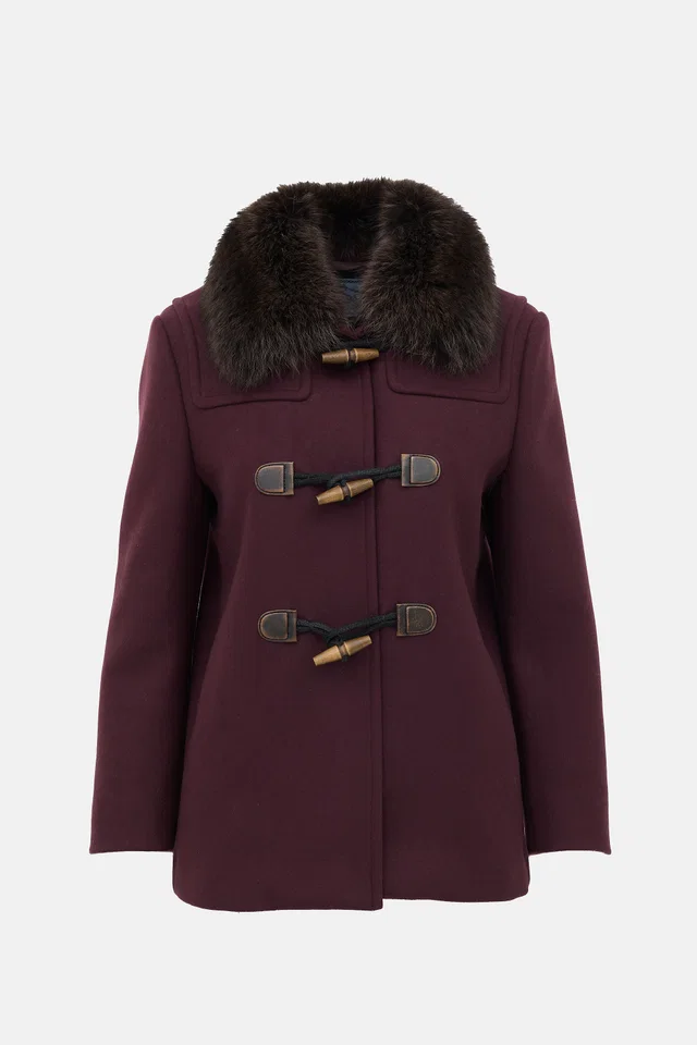Prada 2014 Wool Duffle Coat in Wool from VSP Consignment
