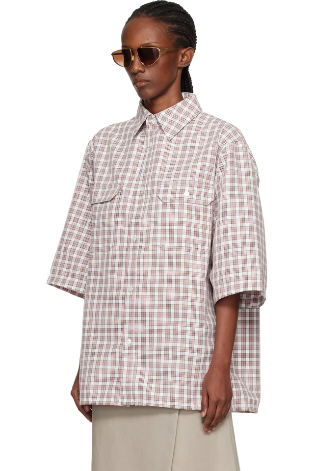 WILLY CHAVARRIA White & Red S/S Corcoran Shirt, photo 4 of 4 from SSENSE