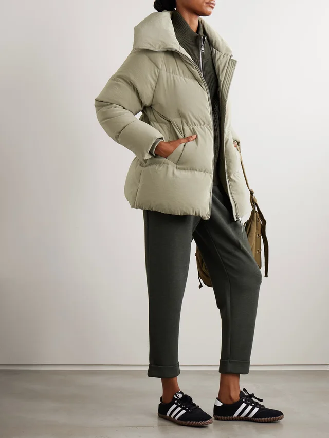 VARLEY Valencia quilted crinkled-shell down jacket in Green, photo 2 of 2 from NET-A-PORTER (Canada)