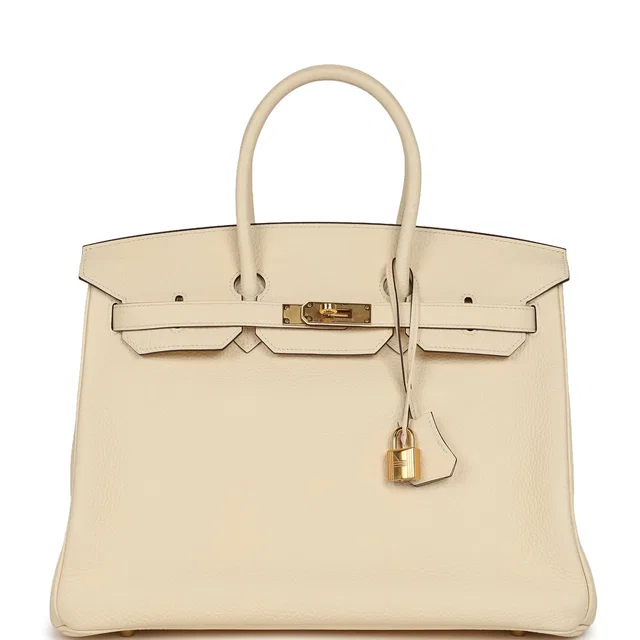 Hermès Birkin 35 Nata Clemence Gold Hardware in Clemence leather from Madison Avenue Couture