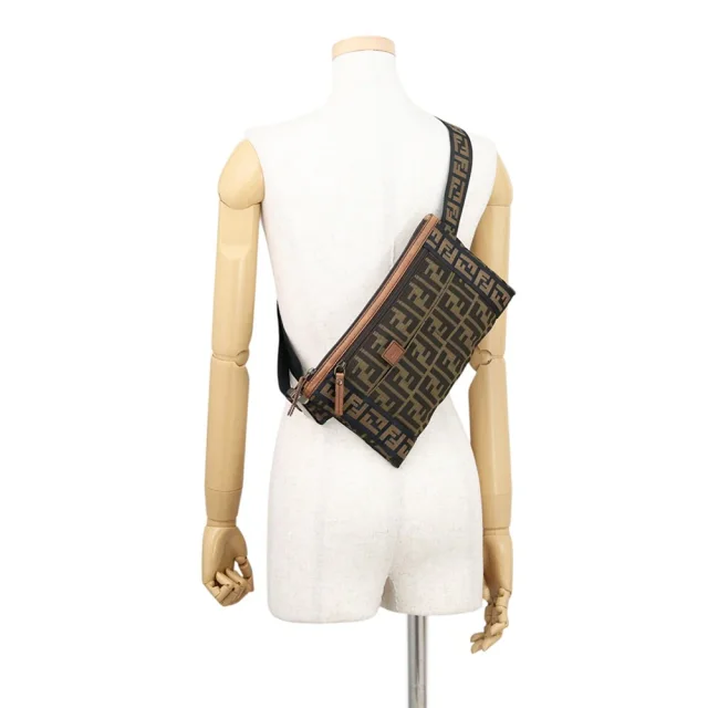 Fendi Zucca Crossbody Bag Brown7VA18700MX7F0VT4 Canvas in Canvas from GALLERY RARE, photo 7 of 14